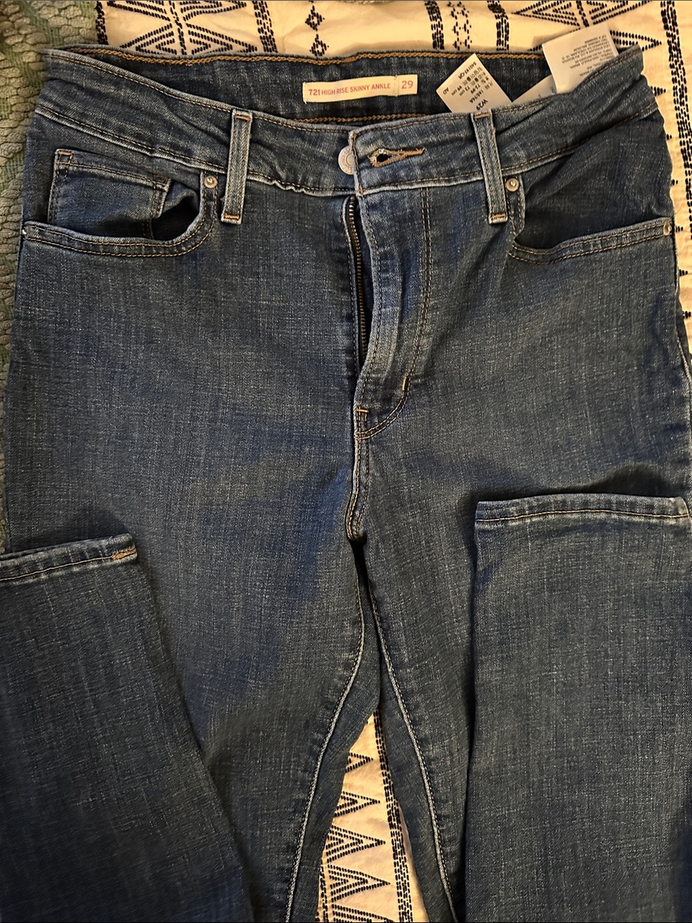 Levi's 721 Women's Ankle Skinny Jeans - Medium Blue Denim